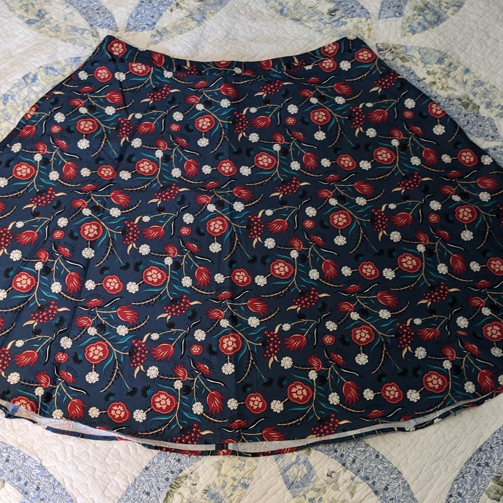 Floral Navy Skirt